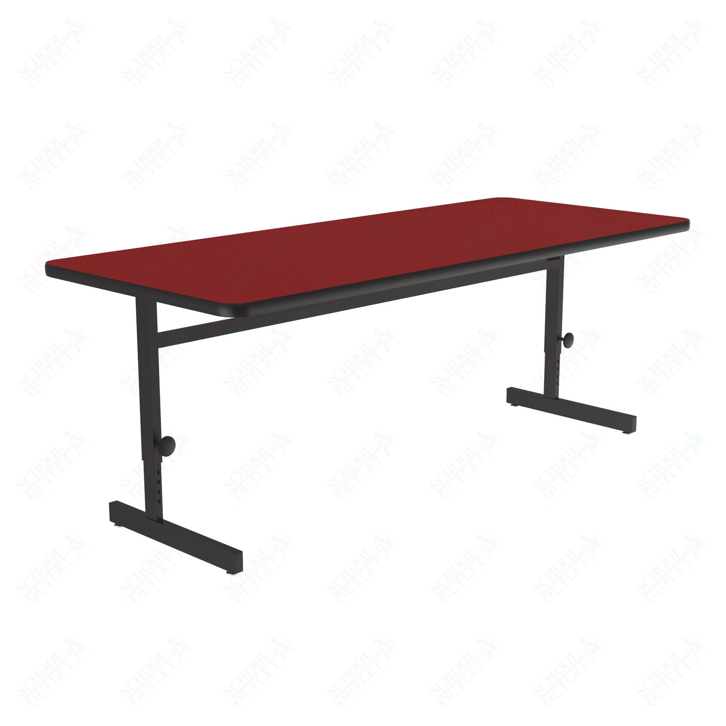 Correll Rectangular Adjustable Height Deluxe High - Pressure Top Computer/Student Desks 30"W x 60"L x 21 - 29"H Adjustable Height (COR - CSA3060 - REC - XX) - SchoolOutlet