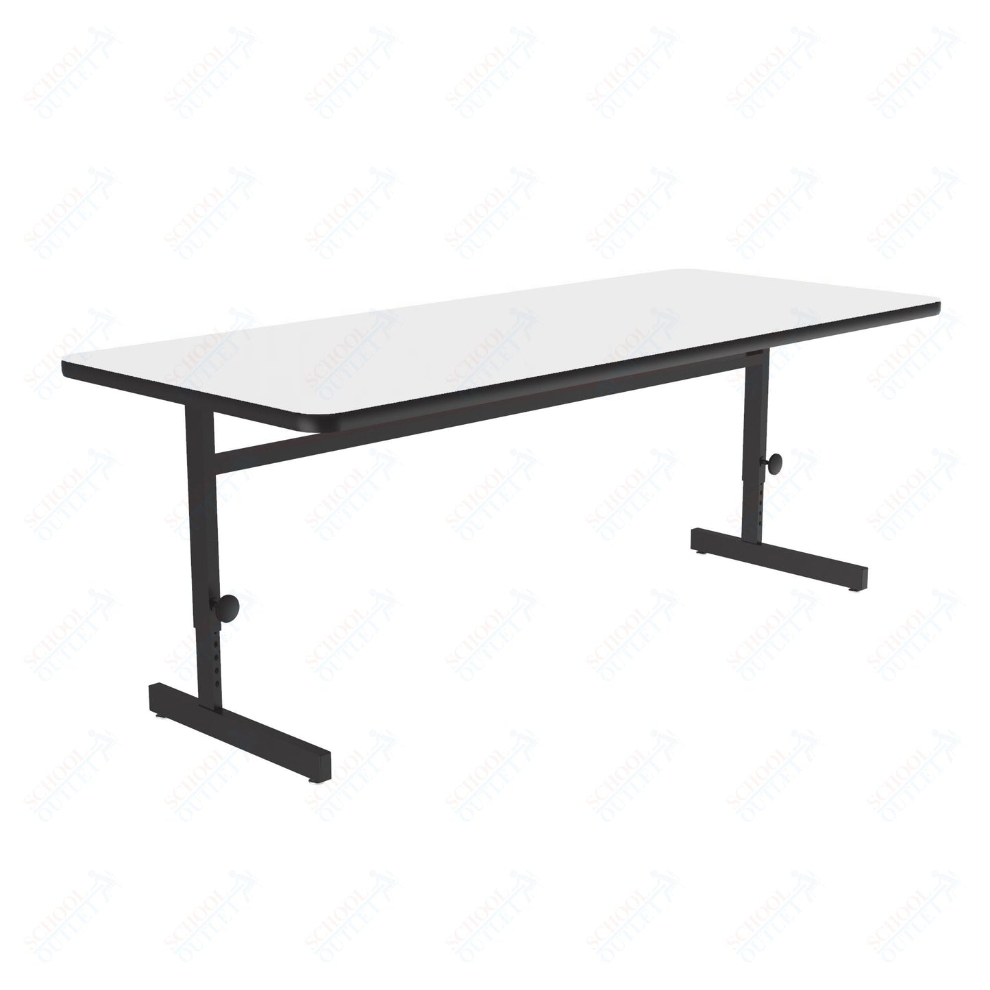 Correll Rectangular Adjustable Height Deluxe High - Pressure Top Computer/Student Desks 30"W x 60"L x 21 - 29"H Adjustable Height (COR - CSA3060 - REC - XX) - SchoolOutlet