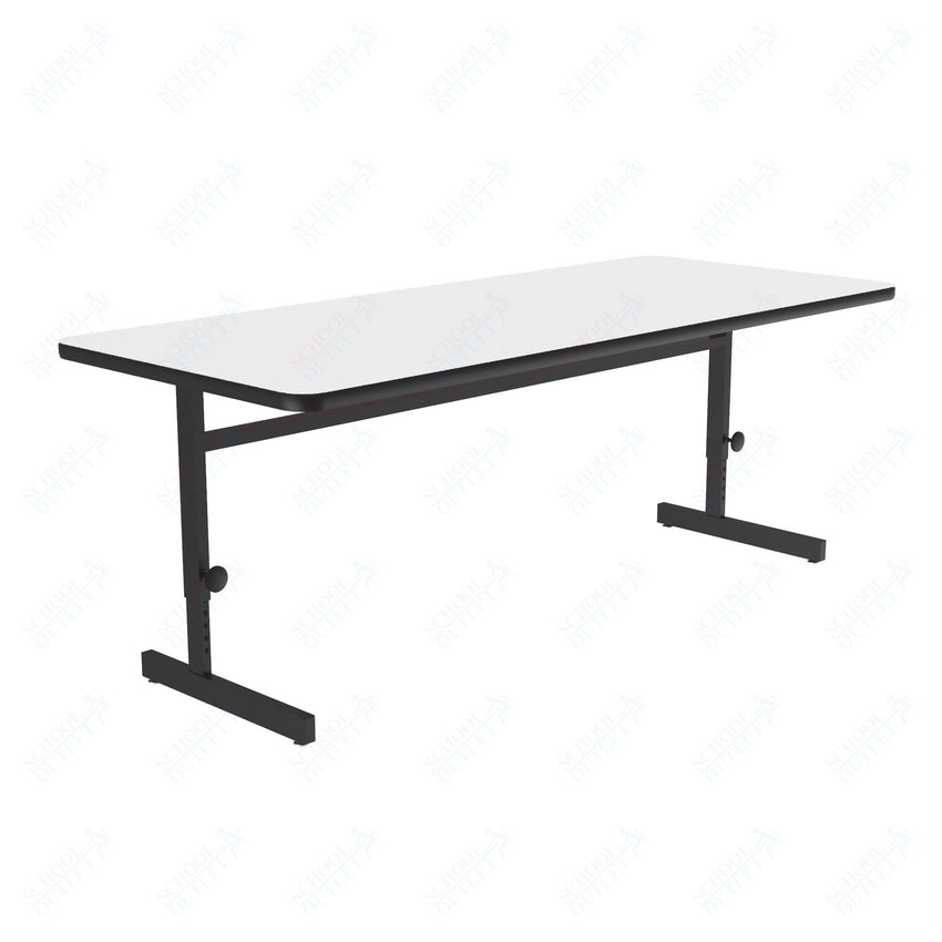Correll Rectangular Adjustable Height Deluxe High - Pressure Top Computer/Student Desks 30"W x 60"L x 21 - 29"H Adjustable Height (COR - CSA3060 - REC - XX) - SchoolOutlet