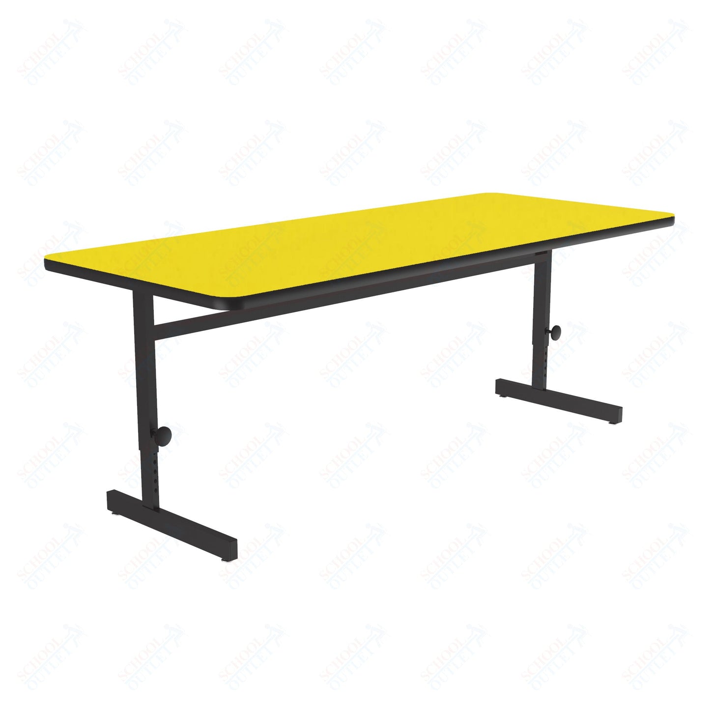 Correll Rectangular Adjustable Height Deluxe High - Pressure Top Computer/Student Desks 30"W x 60"L x 21 - 29"H Adjustable Height (COR - CSA3060 - REC - XX) - SchoolOutlet
