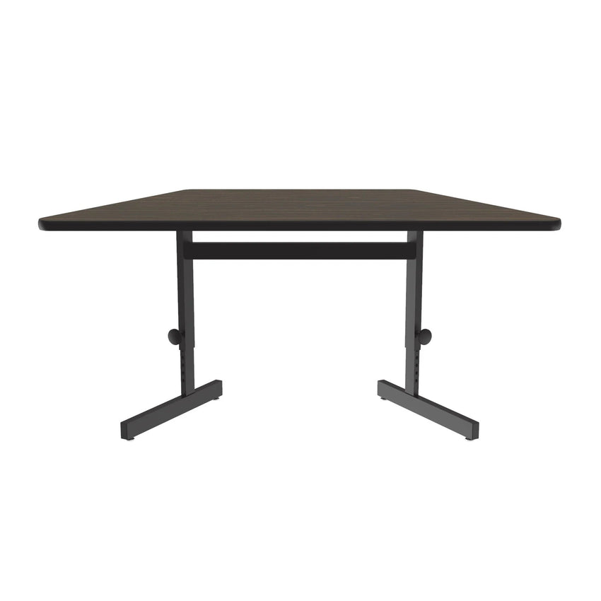 Correll Trapezoid Adjustable Height Commercial Laminate Top, Trapezoid, Computer/Student Desks 30"W x 60"L x 21 - 29"H Adjustable Height (COR - CSA3060TFTR - XX) - SchoolOutlet
