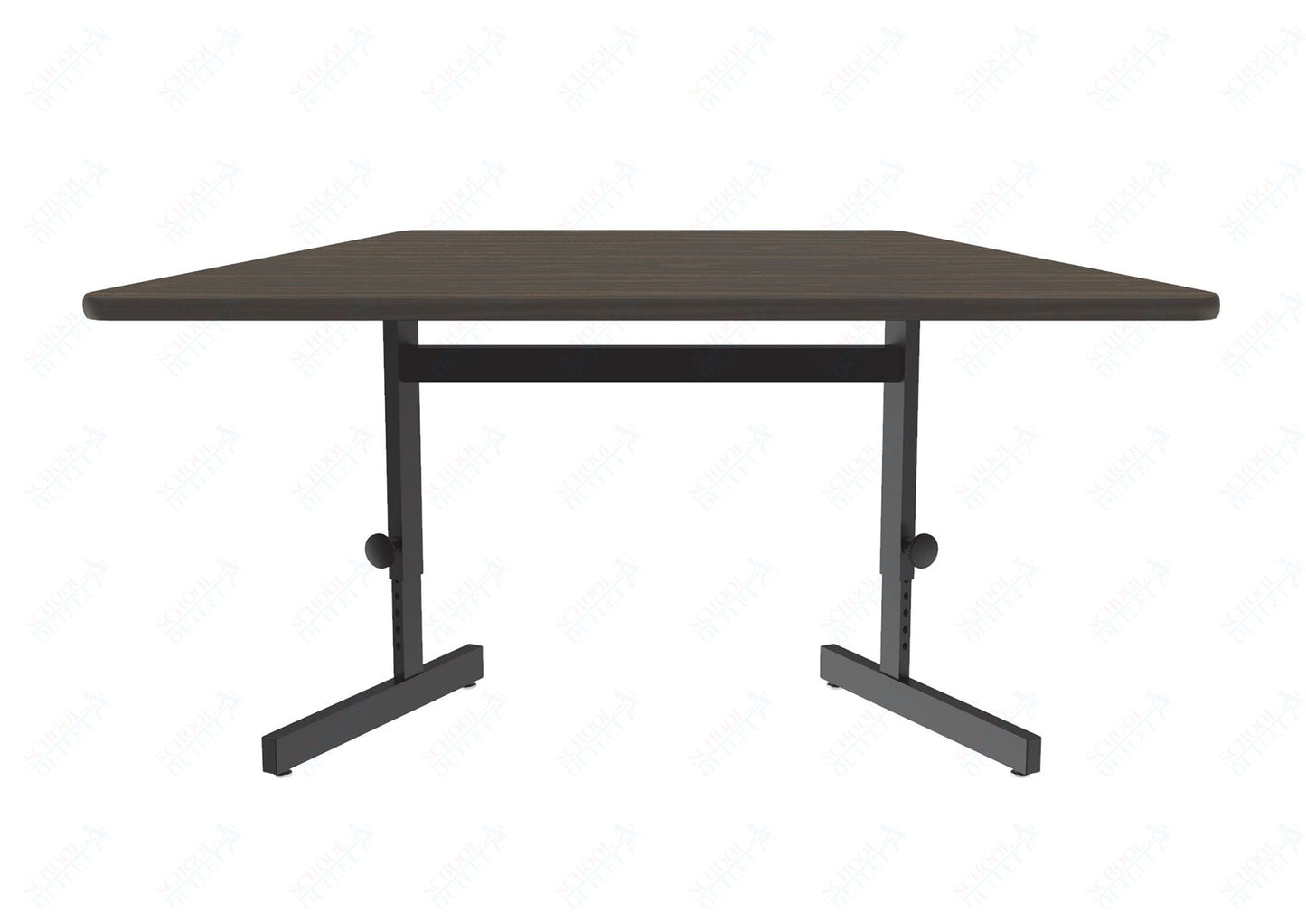 Correll Trapezoid Adjustable Height Deluxe High - Pressure Top, Trapezoid, Computer/Student Desks 30"W x 60"L x 21 - 29"H Adjustable Height (COR - CSA3060TR - XX) - SchoolOutlet
