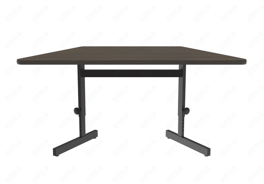 Correll Trapezoid Adjustable Height Deluxe High - Pressure Top, Trapezoid, Computer/Student Desks 30"W x 60"L x 21 - 29"H Adjustable Height (COR - CSA3060TR - XX) - SchoolOutlet
