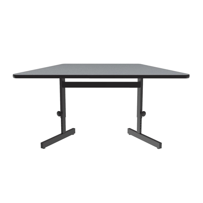 Correll Trapezoid Adjustable Height Deluxe High - Pressure Top, Trapezoid, Computer/Student Desks 30"W x 60"L x 21 - 29"H Adjustable Height (COR - CSA3060TR - XX) - SchoolOutlet