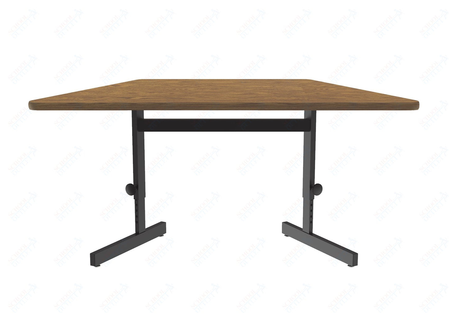 Correll Trapezoid Adjustable Height Deluxe High - Pressure Top, Trapezoid, Computer/Student Desks 30"W x 60"L x 21 - 29"H Adjustable Height (COR - CSA3060TR - XX) - SchoolOutlet