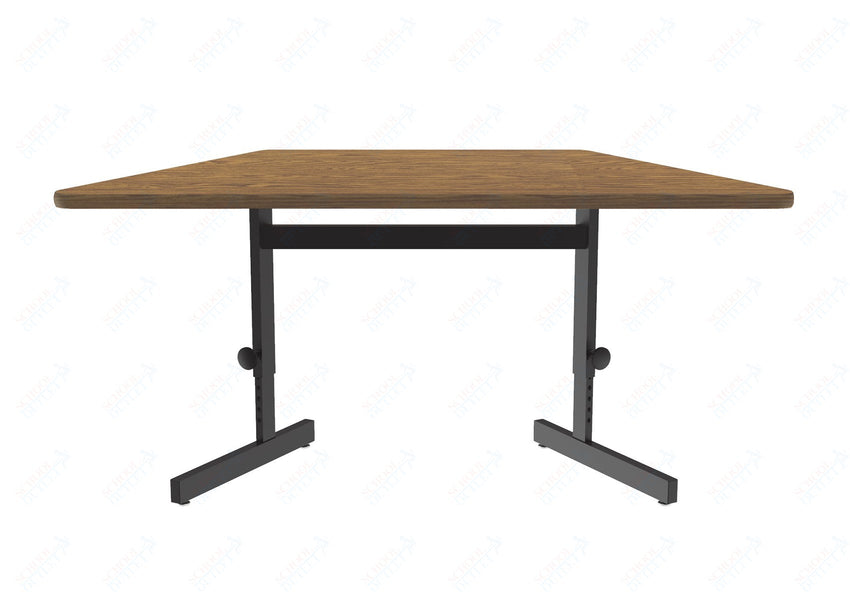Correll Trapezoid Adjustable Height Deluxe High - Pressure Top, Trapezoid, Computer/Student Desks 30"W x 60"L x 21 - 29"H Adjustable Height (COR - CSA3060TR - XX) - SchoolOutlet