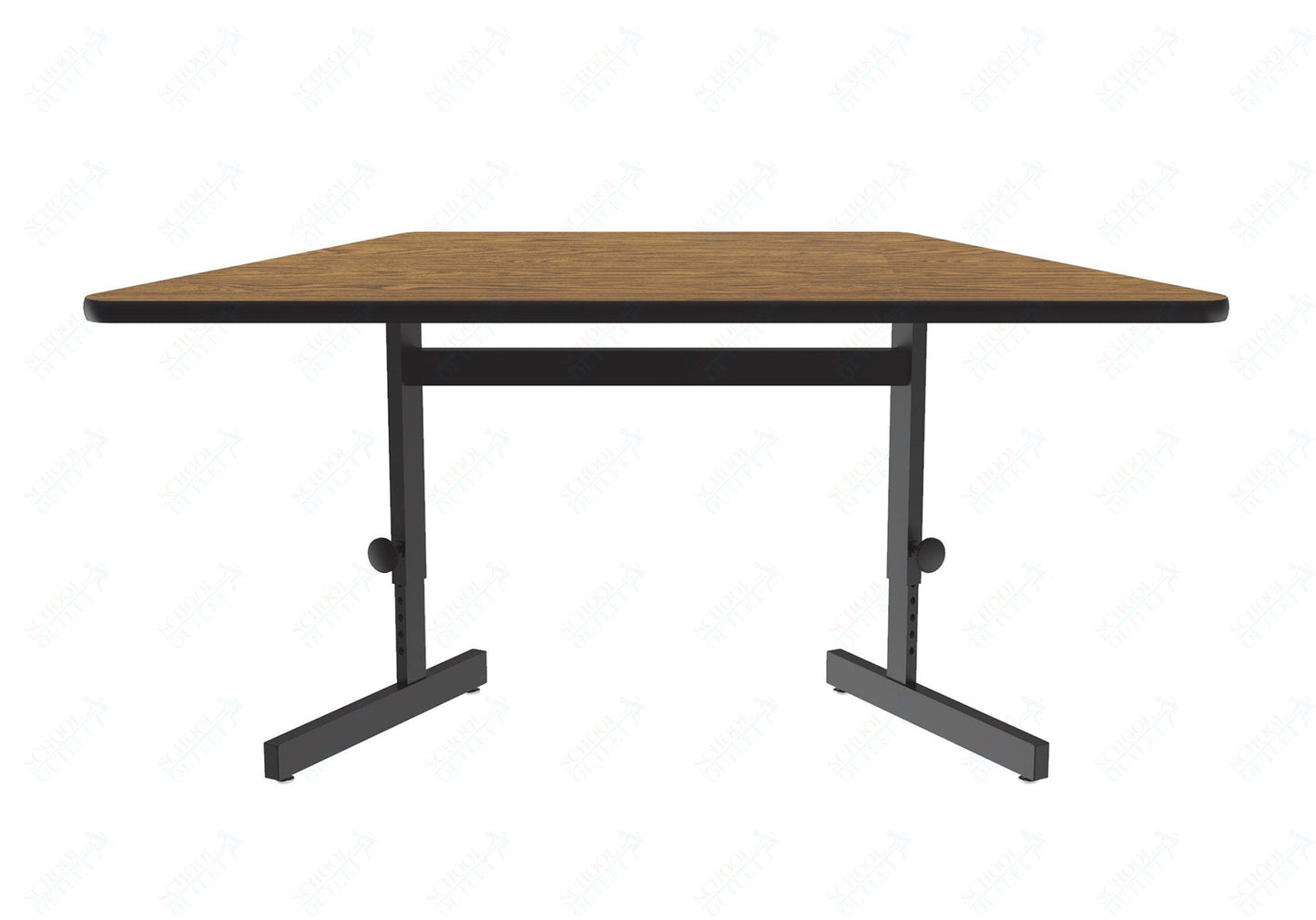 Correll Trapezoid Adjustable Height Deluxe High - Pressure Top, Trapezoid, Computer/Student Desks 30"W x 60"L x 21 - 29"H Adjustable Height (COR - CSA3060TR - XX) - SchoolOutlet