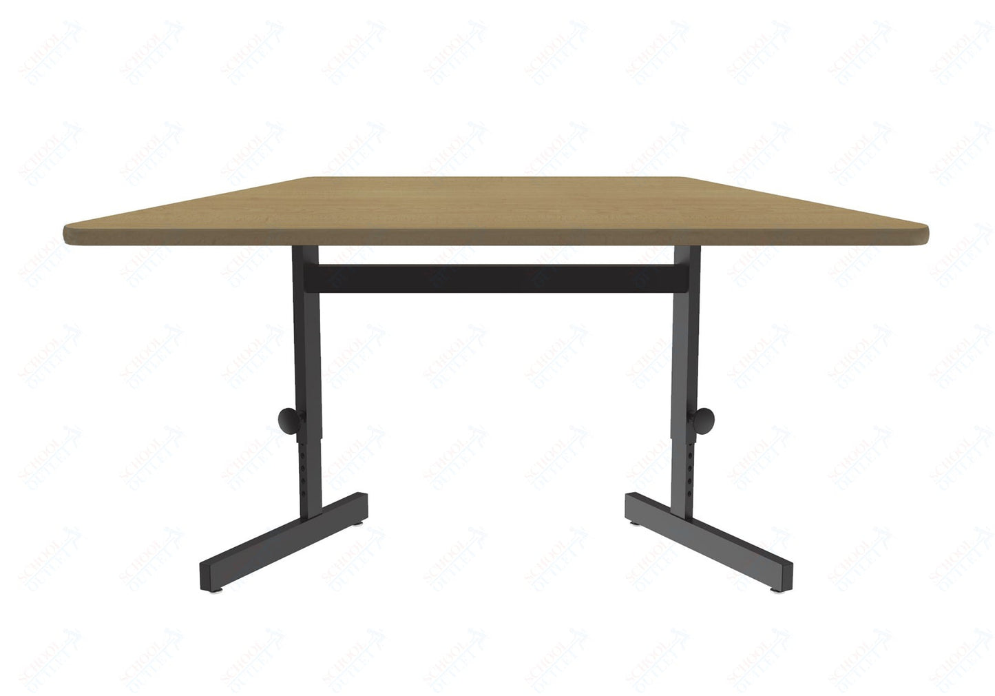 Correll Trapezoid Adjustable Height Deluxe High - Pressure Top, Trapezoid, Computer/Student Desks 30"W x 60"L x 21 - 29"H Adjustable Height (COR - CSA3060TR - XX) - SchoolOutlet