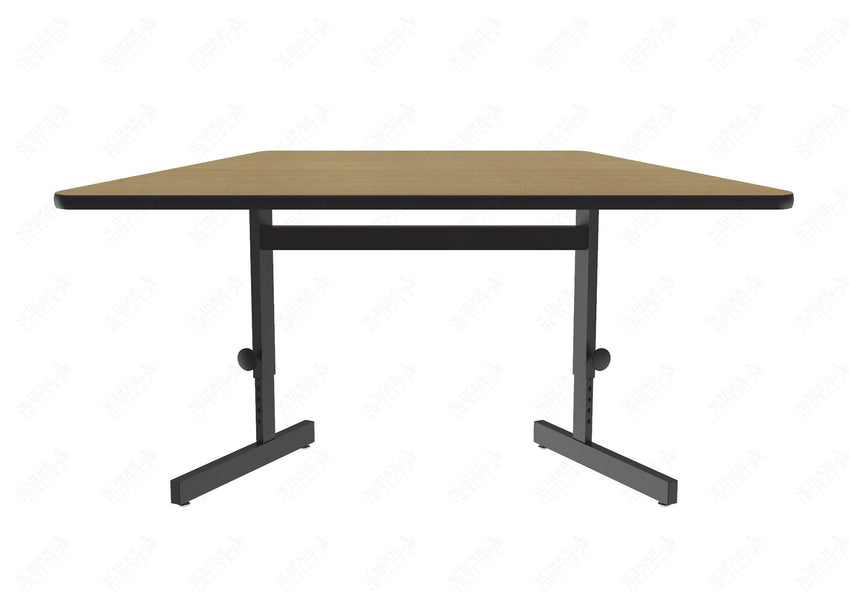 Correll Trapezoid Adjustable Height Deluxe High - Pressure Top, Trapezoid, Computer/Student Desks 30"W x 60"L x 21 - 29"H Adjustable Height (COR - CSA3060TR - XX) - SchoolOutlet