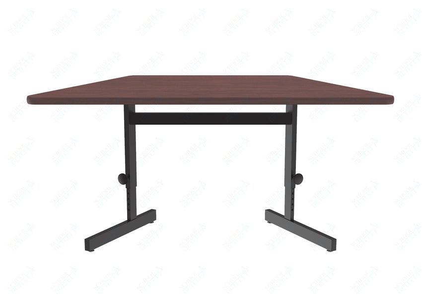 Correll Trapezoid Adjustable Height Deluxe High - Pressure Top, Trapezoid, Computer/Student Desks 30"W x 60"L x 21 - 29"H Adjustable Height (COR - CSA3060TR - XX) - SchoolOutlet