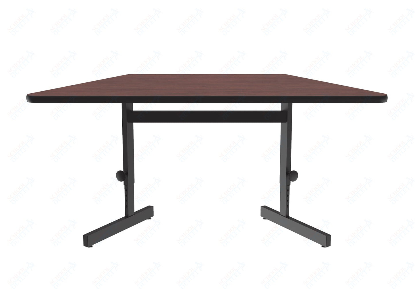 Correll Trapezoid Adjustable Height Deluxe High - Pressure Top, Trapezoid, Computer/Student Desks 30"W x 60"L x 21 - 29"H Adjustable Height (COR - CSA3060TR - XX) - SchoolOutlet