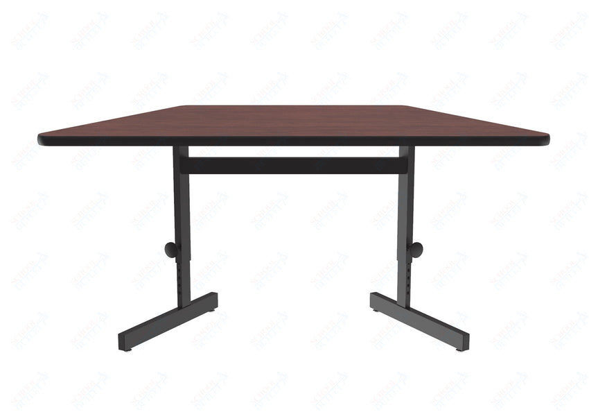 Correll Trapezoid Adjustable Height Deluxe High - Pressure Top, Trapezoid, Computer/Student Desks 30"W x 60"L x 21 - 29"H Adjustable Height (COR - CSA3060TR - XX) - SchoolOutlet