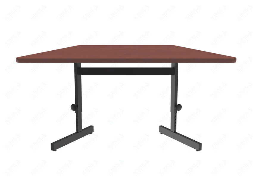 Correll Trapezoid Adjustable Height Deluxe High - Pressure Top, Trapezoid, Computer/Student Desks 30"W x 60"L x 21 - 29"H Adjustable Height (COR - CSA3060TR - XX) - SchoolOutlet
