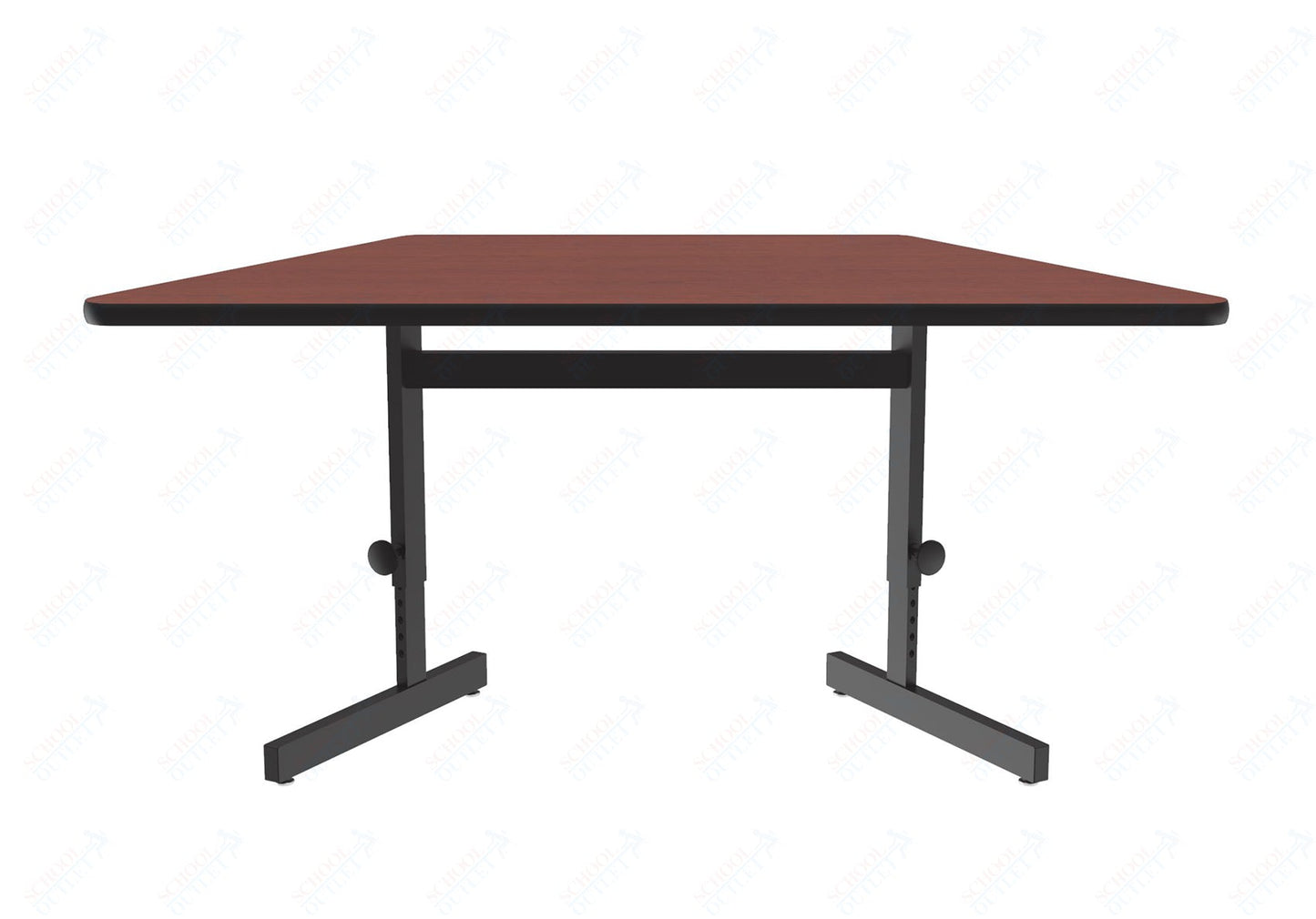 Correll Trapezoid Adjustable Height Deluxe High - Pressure Top, Trapezoid, Computer/Student Desks 30"W x 60"L x 21 - 29"H Adjustable Height (COR - CSA3060TR - XX) - SchoolOutlet