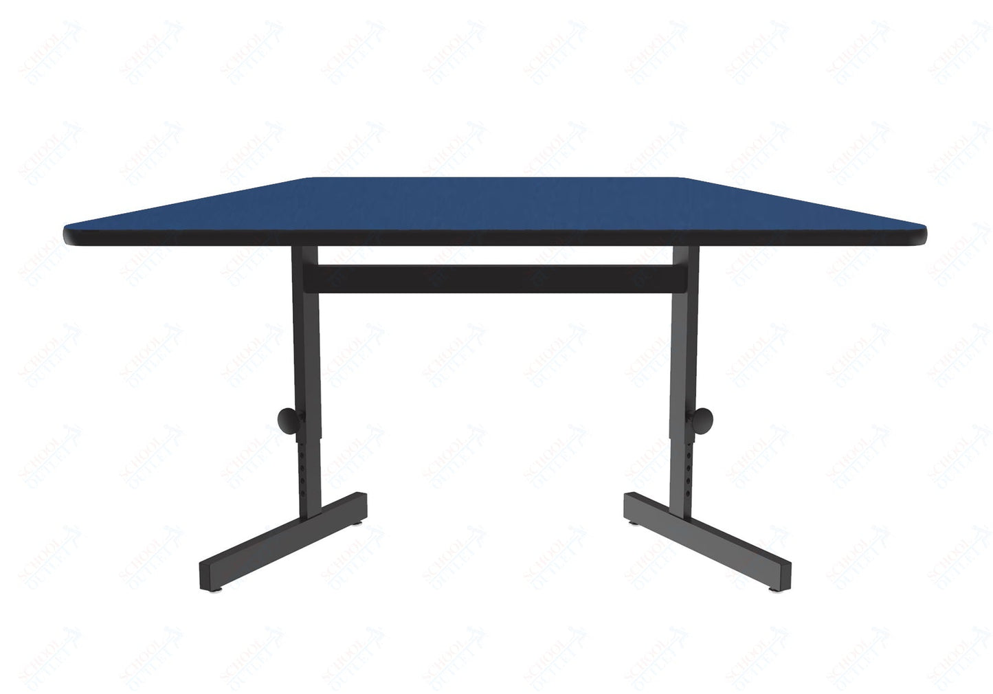 Correll Trapezoid Adjustable Height Deluxe High - Pressure Top, Trapezoid, Computer/Student Desks 30"W x 60"L x 21 - 29"H Adjustable Height (COR - CSA3060TR - XX) - SchoolOutlet