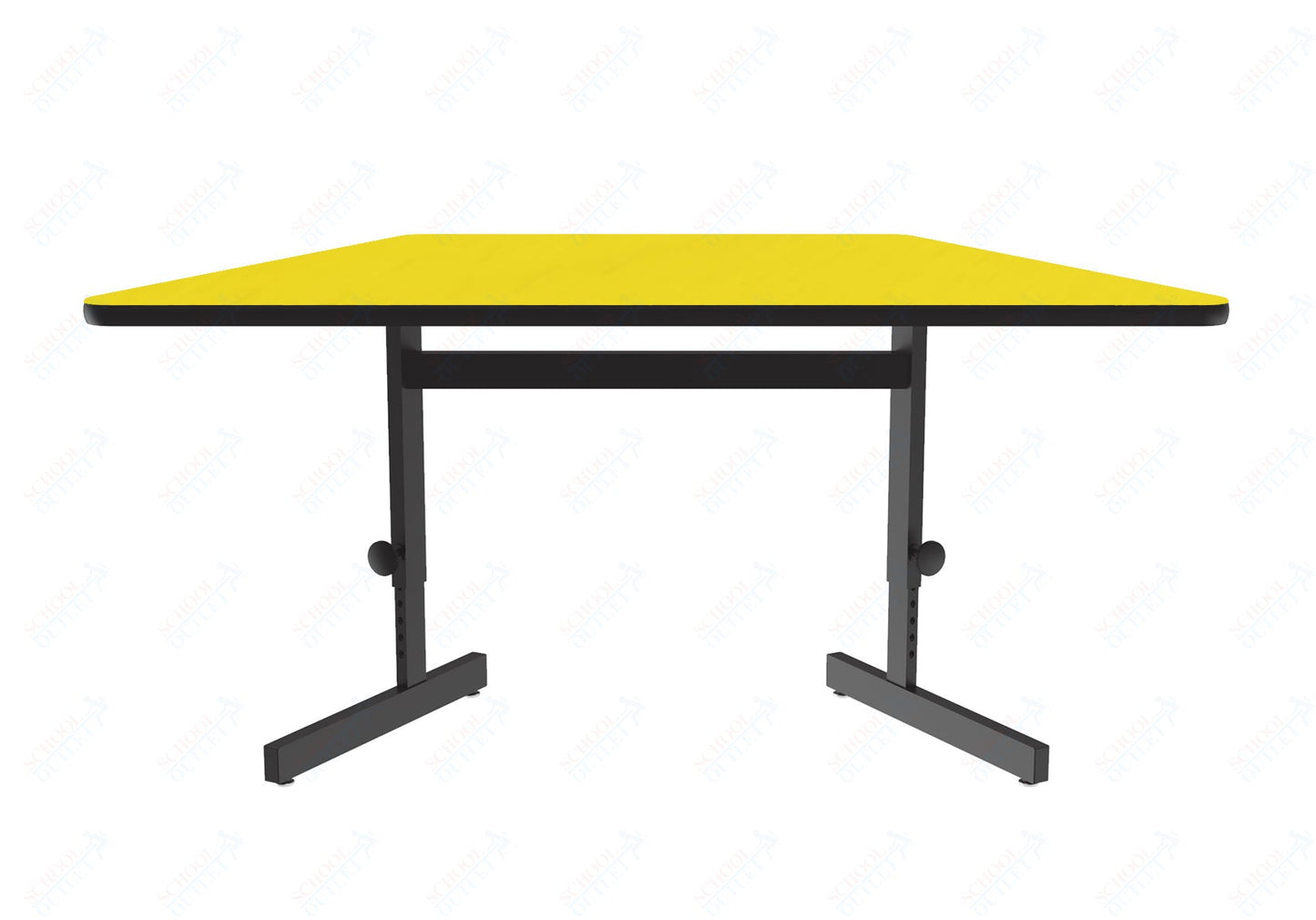 Correll Trapezoid Adjustable Height Deluxe High - Pressure Top, Trapezoid, Computer/Student Desks 30"W x 60"L x 21 - 29"H Adjustable Height (COR - CSA3060TR - XX) - SchoolOutlet