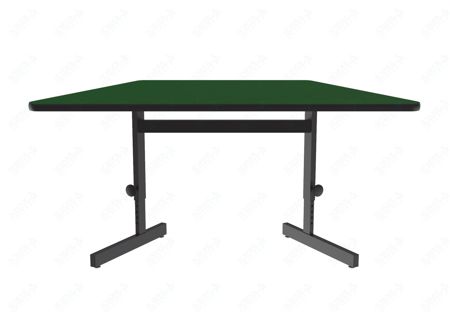 Correll Trapezoid Adjustable Height Deluxe High - Pressure Top, Trapezoid, Computer/Student Desks 30"W x 60"L x 21 - 29"H Adjustable Height (COR - CSA3060TR - XX) - SchoolOutlet