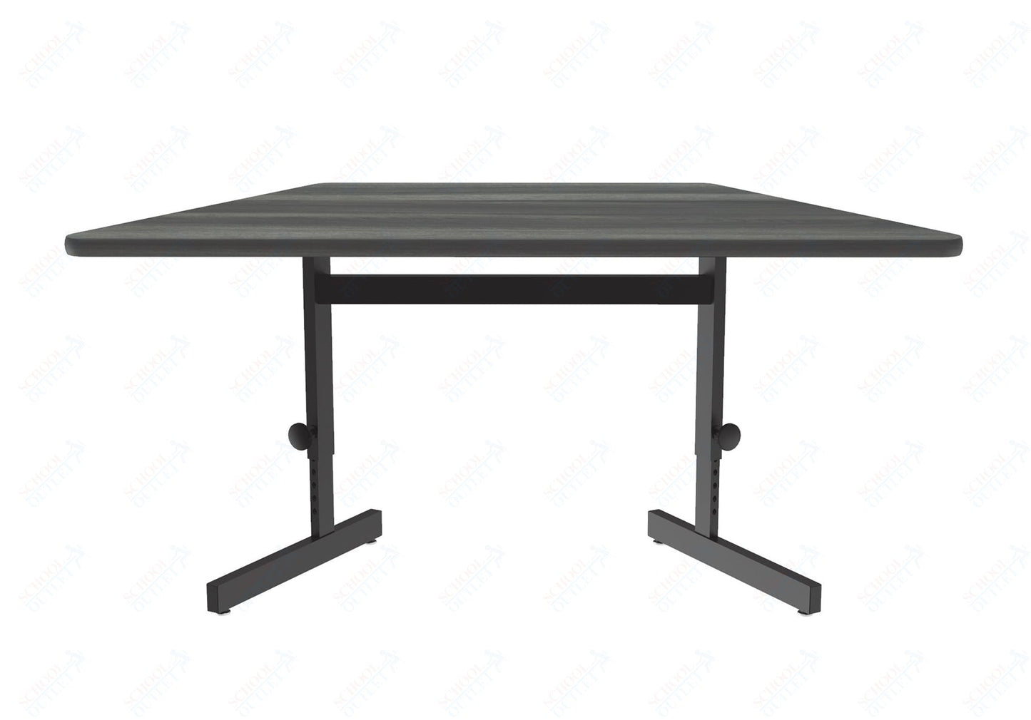 Correll Trapezoid Adjustable Height Deluxe High - Pressure Top, Trapezoid, Computer/Student Desks 30"W x 60"L x 21 - 29"H Adjustable Height (COR - CSA3060TR - XX) - SchoolOutlet