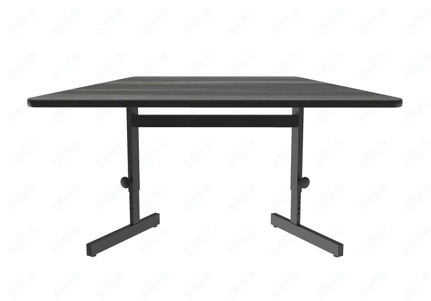Correll Trapezoid Adjustable Height Deluxe High - Pressure Top, Trapezoid, Computer/Student Desks 30"W x 60"L x 21 - 29"H Adjustable Height (COR - CSA3060TR - XX) - SchoolOutlet