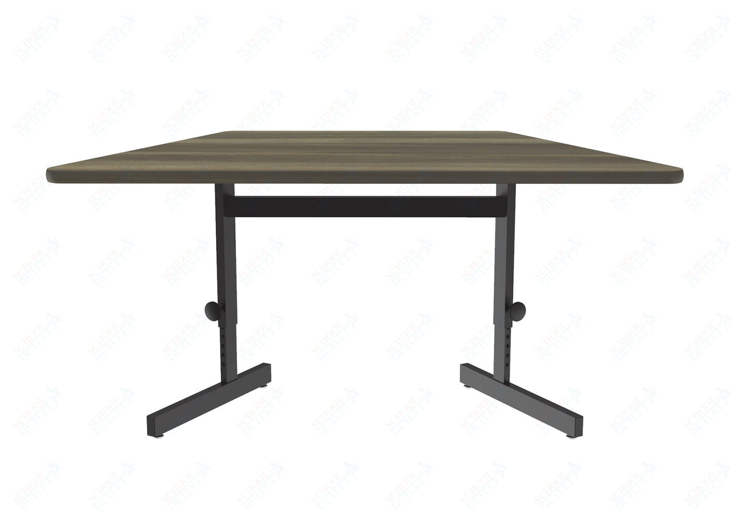Correll Trapezoid Adjustable Height Deluxe High - Pressure Top, Trapezoid, Computer/Student Desks 30"W x 60"L x 21 - 29"H Adjustable Height (COR - CSA3060TR - XX) - SchoolOutlet