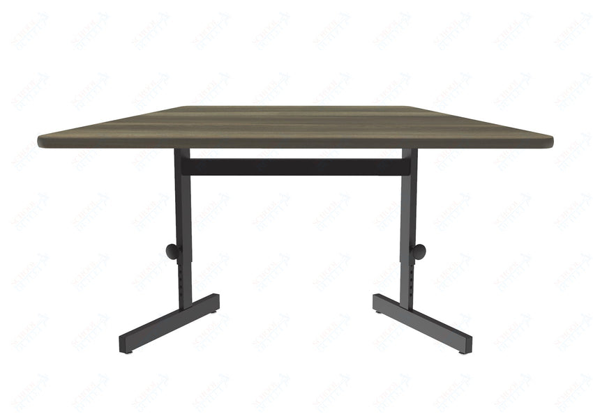 Correll Trapezoid Adjustable Height Deluxe High - Pressure Top, Trapezoid, Computer/Student Desks 30"W x 60"L x 21 - 29"H Adjustable Height (COR - CSA3060TR - XX) - SchoolOutlet