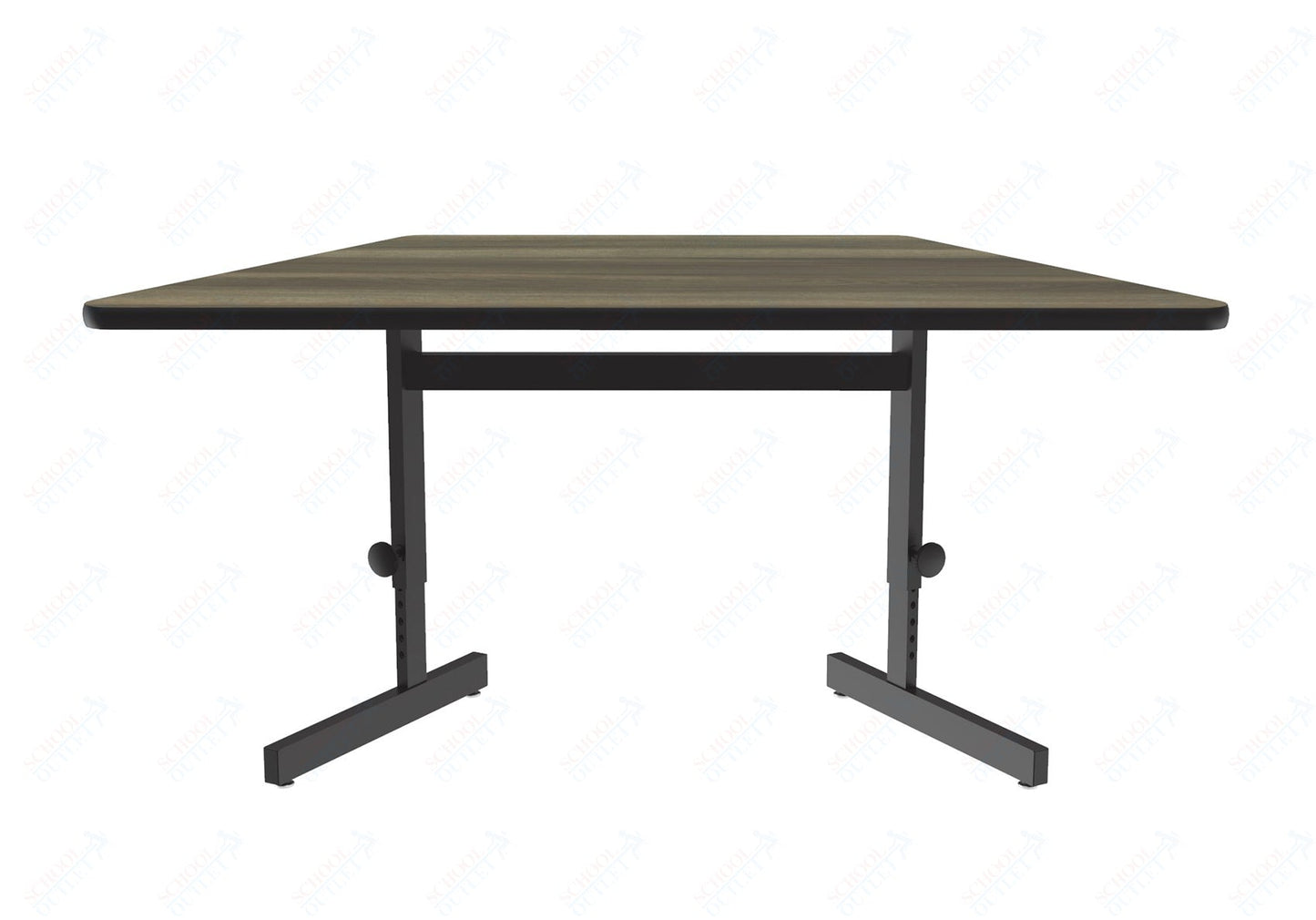 Correll Trapezoid Adjustable Height Deluxe High - Pressure Top, Trapezoid, Computer/Student Desks 30"W x 60"L x 21 - 29"H Adjustable Height (COR - CSA3060TR - XX) - SchoolOutlet