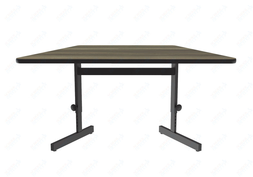 Correll Trapezoid Adjustable Height Deluxe High - Pressure Top, Trapezoid, Computer/Student Desks 30"W x 60"L x 21 - 29"H Adjustable Height (COR - CSA3060TR - XX) - SchoolOutlet
