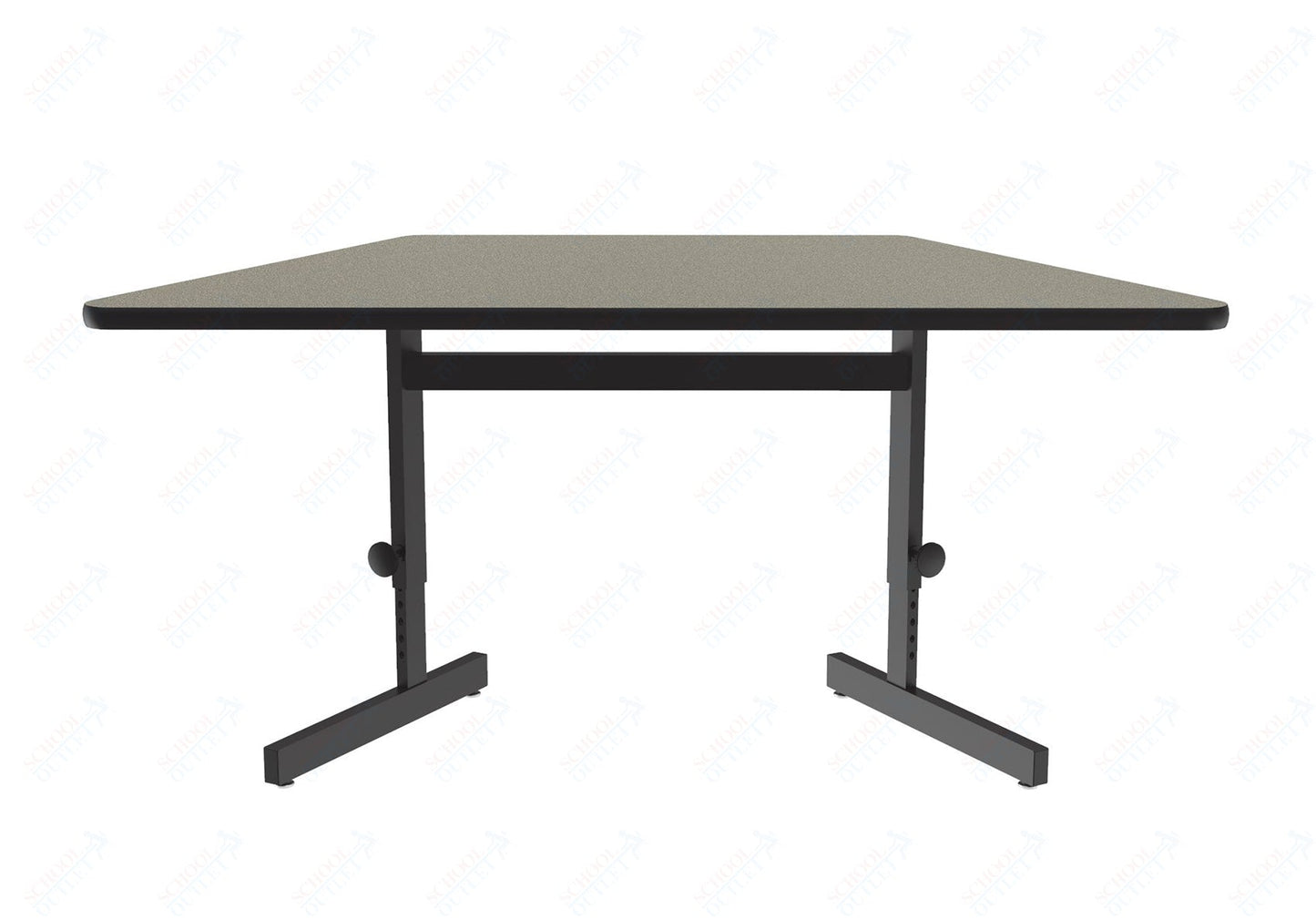 Correll Trapezoid Adjustable Height Deluxe High - Pressure Top, Trapezoid, Computer/Student Desks 30"W x 60"L x 21 - 29"H Adjustable Height (COR - CSA3060TR - XX) - SchoolOutlet
