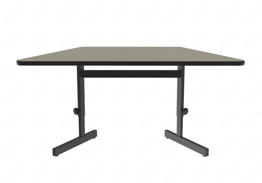 Correll Trapezoid Adjustable Height Deluxe High - Pressure Top, Trapezoid, Computer/Student Desks 30"W x 60"L x 21 - 29"H Adjustable Height (COR - CSA3060TR - XX) - SchoolOutlet