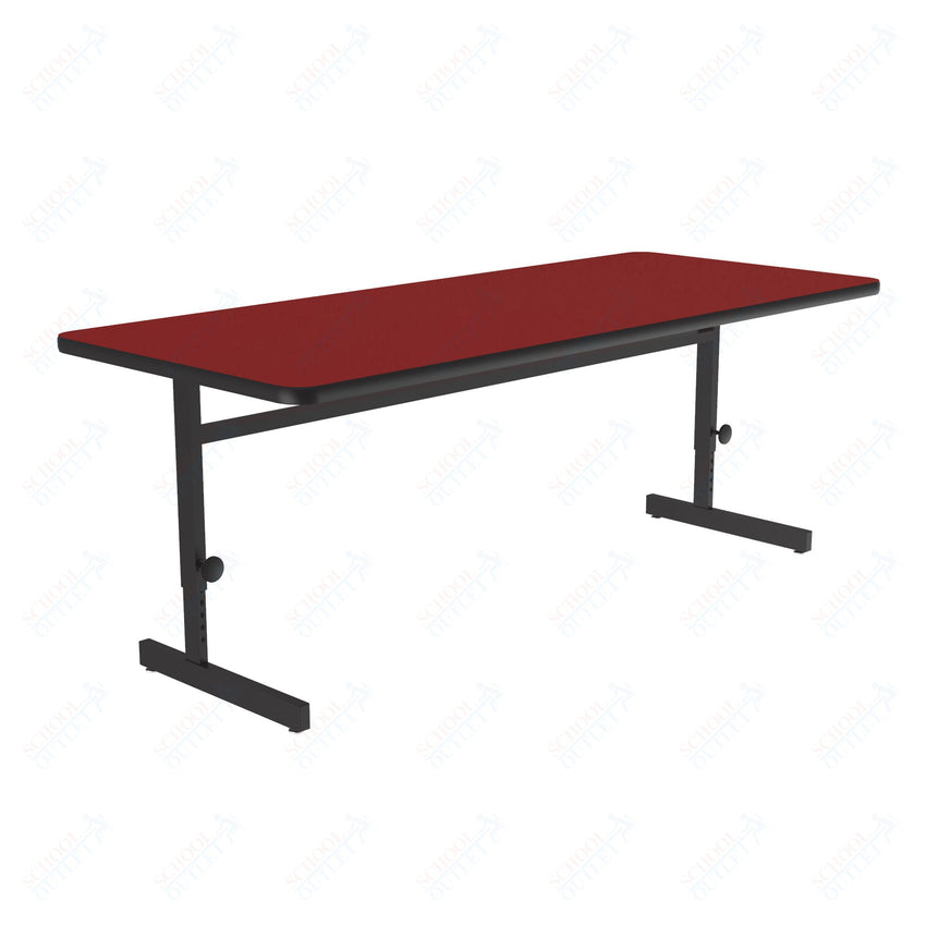 Correll Rectangular Adjustable Height Deluxe High - Pressure Top Computer/Student Desks 30"W x 72"L x 21 - 29"H Adjustable Height (COR - CSA3072 - REC - XX) - SchoolOutlet