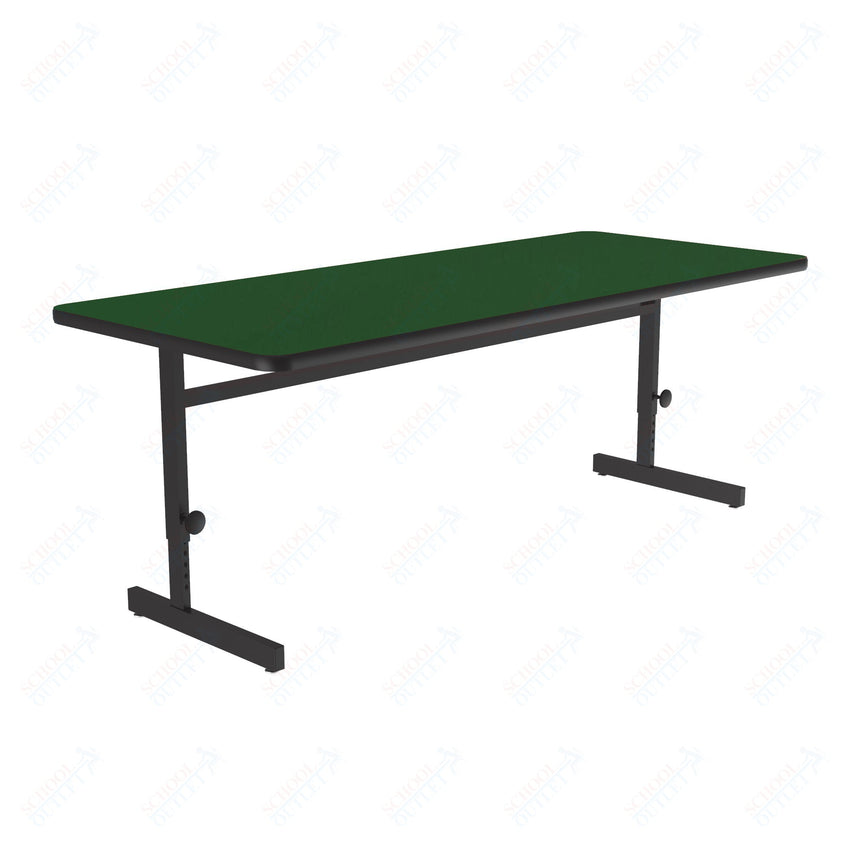 Correll Rectangular Adjustable Height Deluxe High - Pressure Top Computer/Student Desks 30"W x 72"L x 21 - 29"H Adjustable Height (COR - CSA3072 - REC - XX) - SchoolOutlet