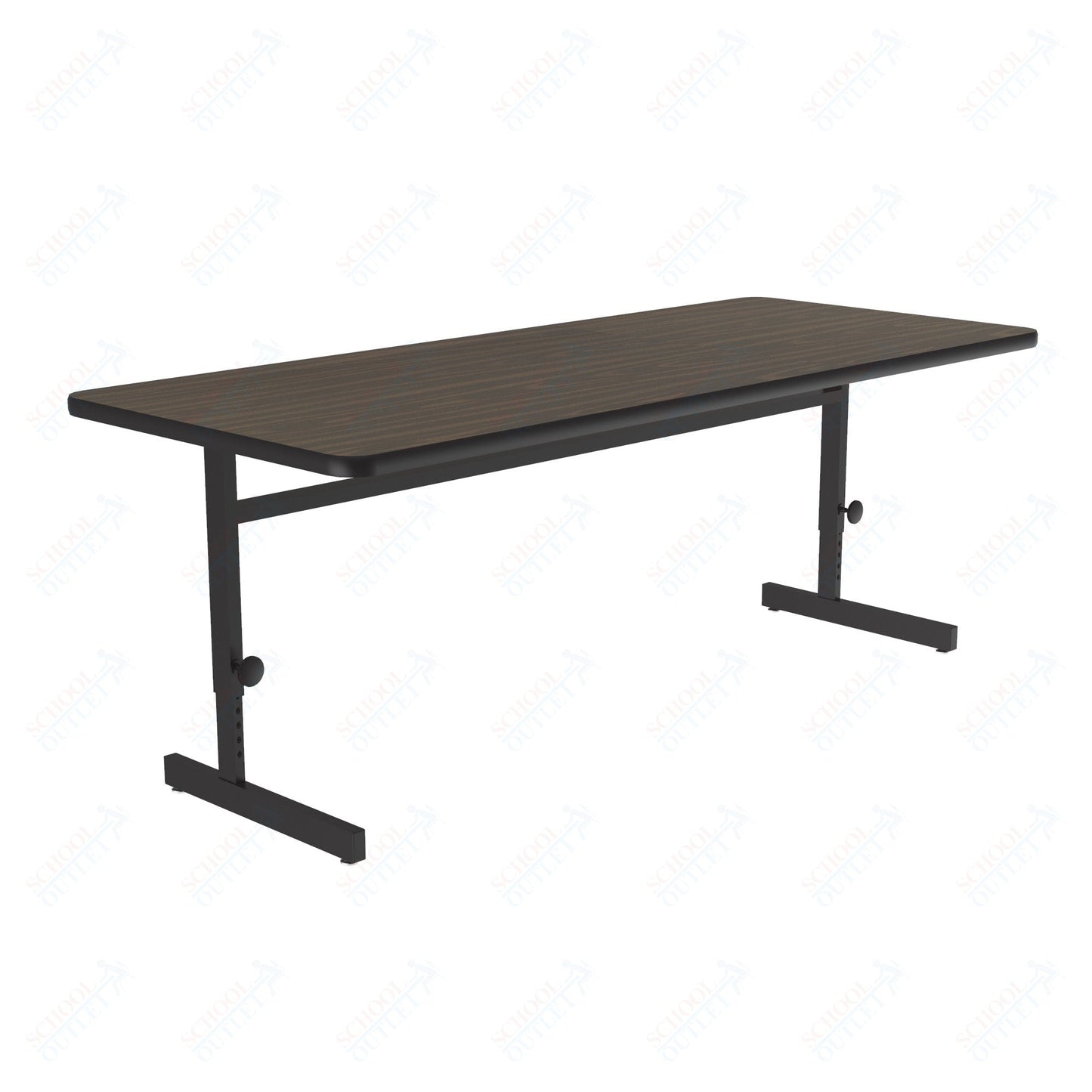 Correll Rectangular Adjustable Height Deluxe Commercial Laminate Top Computer/Student Desks 30"W x 72"L x 21 - 29"H Adjustable Height (COR - CSA3072TF - REC - XX) - SchoolOutlet