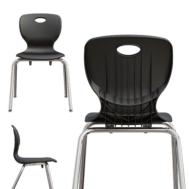 Correll - Classic Stacking Student Chair - 16" H - Set of 4 (CSCHR16 - XX) - SchoolOutlet