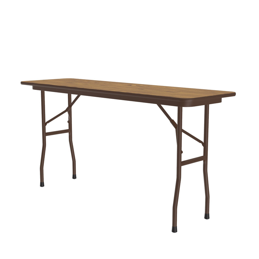 Correll Deluxe High Pressure Laminate Rectangle Fixed Height Folding Table with Solid Plywood Core 18"W x 72"L x 29"H (PC1872P - XX) - SchoolOutlet