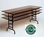 Correll High Pressure Laminate Rectangle Folding Table with Solid Plywood Core with Adjustable Height 30