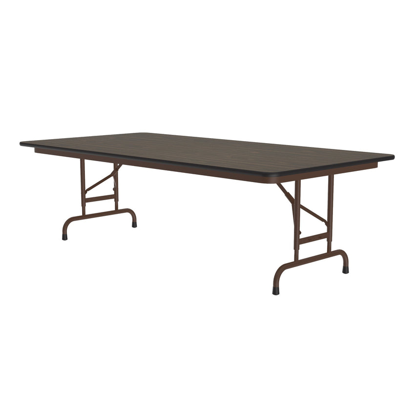 Correll High Pressure Laminate Rectangle Folding Table with Solid Plywood Core with Adjustable Height 36"W x 96"L x 22" - 32"H (PCA3696P - XX) - SchoolOutlet