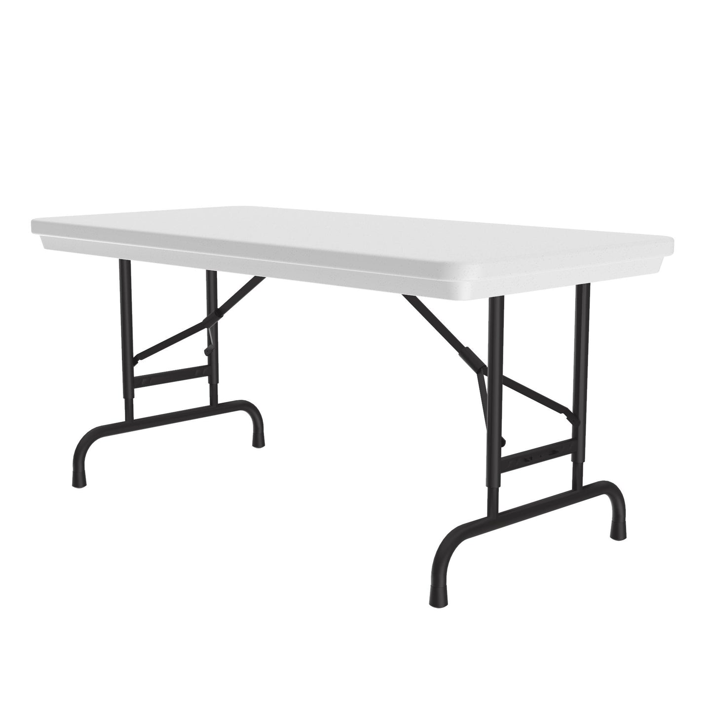 Correll - Commercial Blow - Molded Plastic Folding Table - Adjustable Height - 24" W x 48" L x 22" - 32" H (RA2448 - XX) - SchoolOutlet