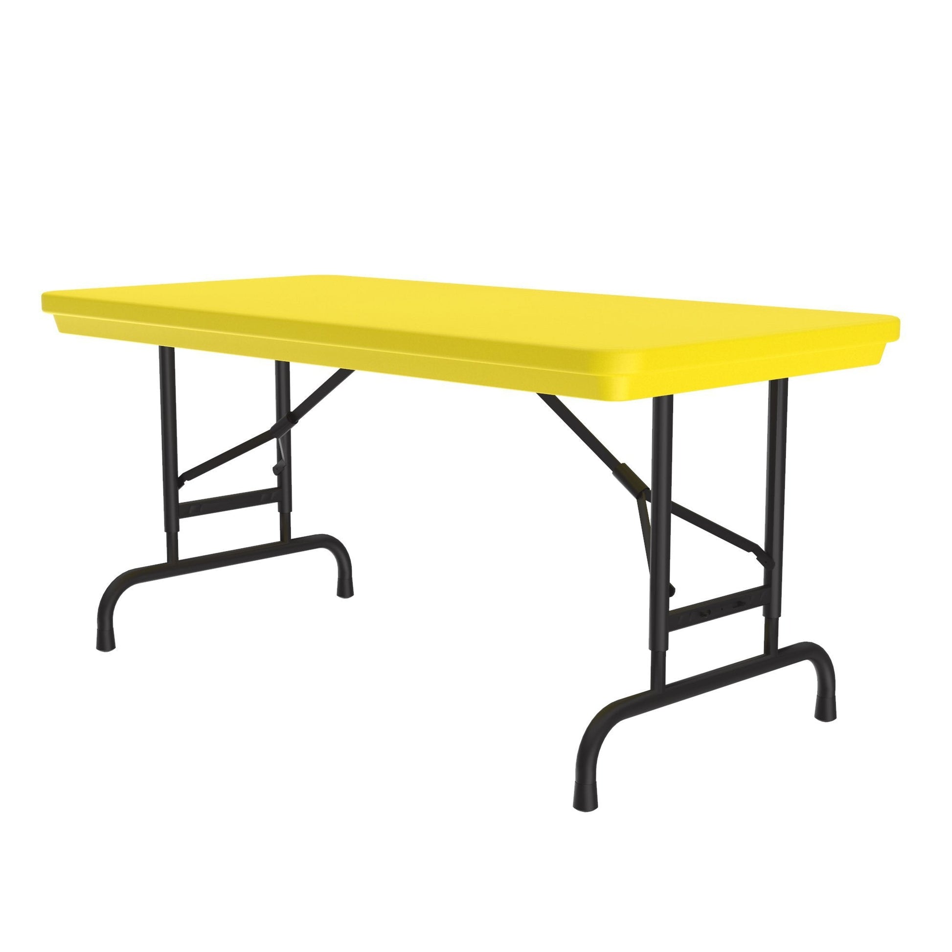 Correll - Commercial Blow - Molded Plastic Folding Table - Adjustable Height - 24" W x 48" L x 22" - 32" H (RA2448 - XX) - SchoolOutlet