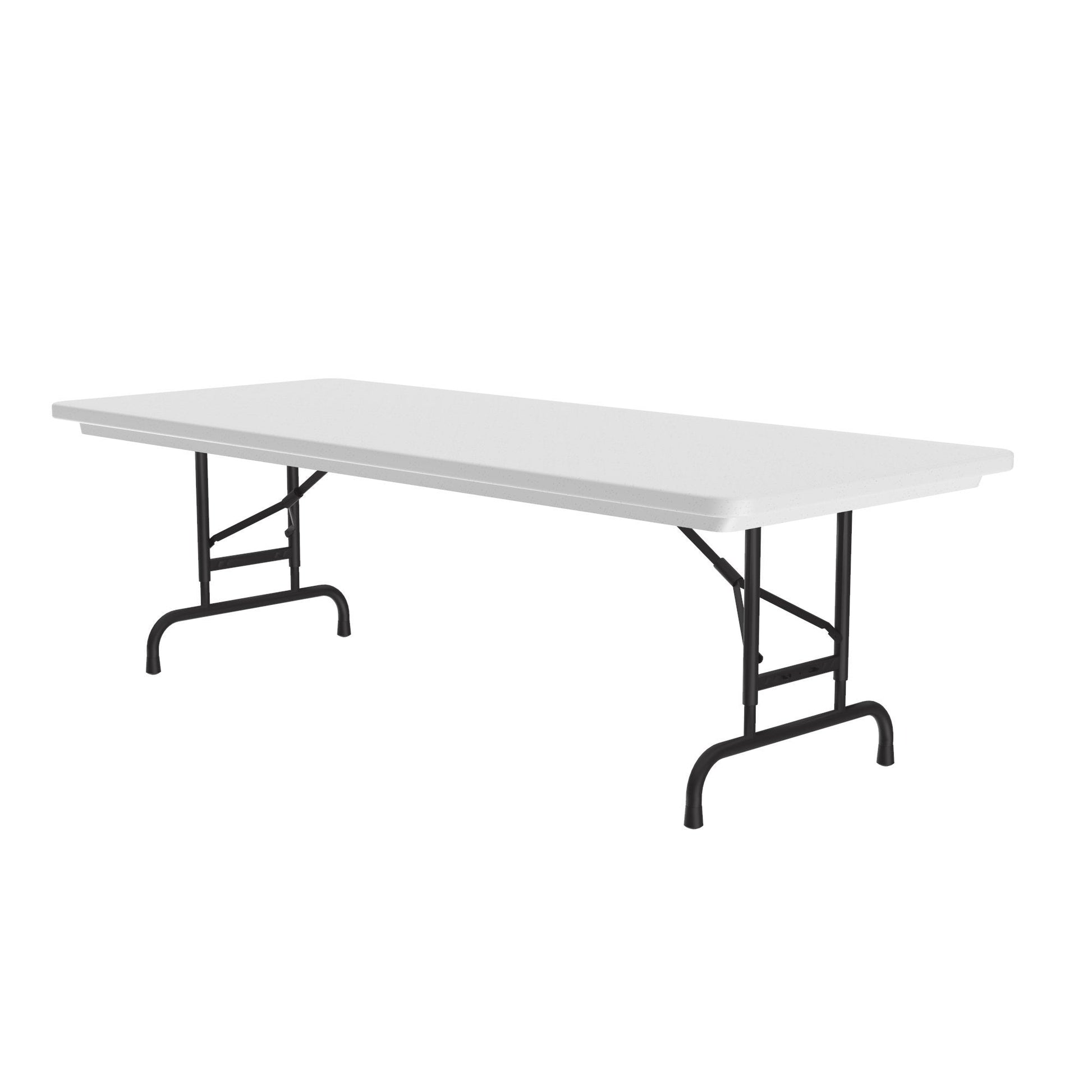 Correll - Commercial Blow - Molded Plastic Folding Table - Adjustable Height - 30" W x 60" L x 22" - 32" H (RA3060 - XX) - SchoolOutlet