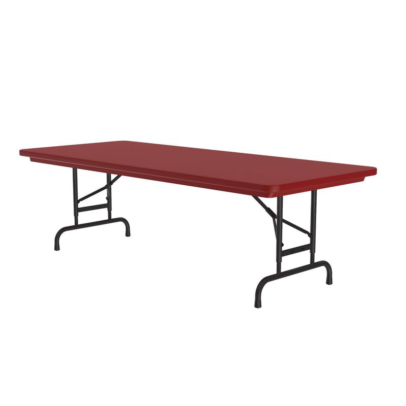 Correll - Commercial Blow - Molded Plastic Folding Table - Adjustable Height - 30" W x 60" L x 22" - 32" H (RA3060 - XX) - SchoolOutlet