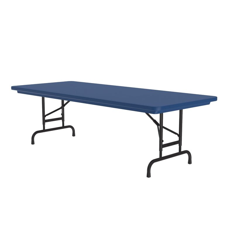 Correll - Commercial Blow - Molded Plastic Folding Table - Adjustable Height - 30" W x 60" L x 22" - 32" H (RA3060 - XX) - SchoolOutlet