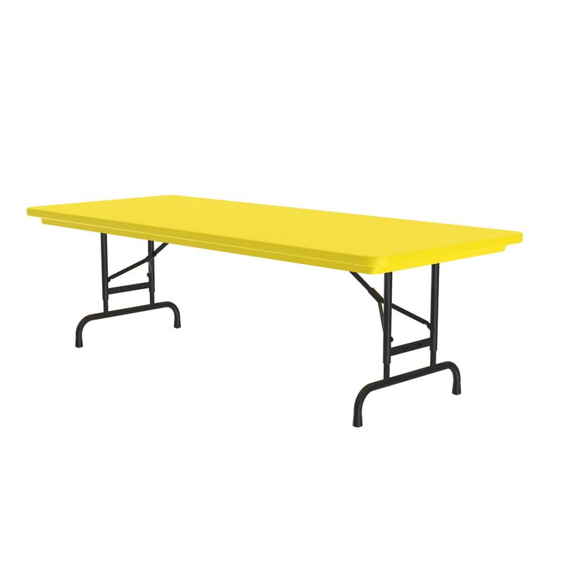 Correll - Commercial Blow - Molded Plastic Folding Table - Adjustable Height - 30" W x 60" L x 22" - 32" H (RA3060 - XX) - SchoolOutlet