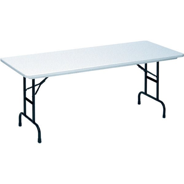 Correll - Commercial Blow - Molded Preschool Activity Plastic Folding Table - Adjustable Height - 30" W x 96" L x 17" - 27" H (RA3096S - XX) - SchoolOutlet