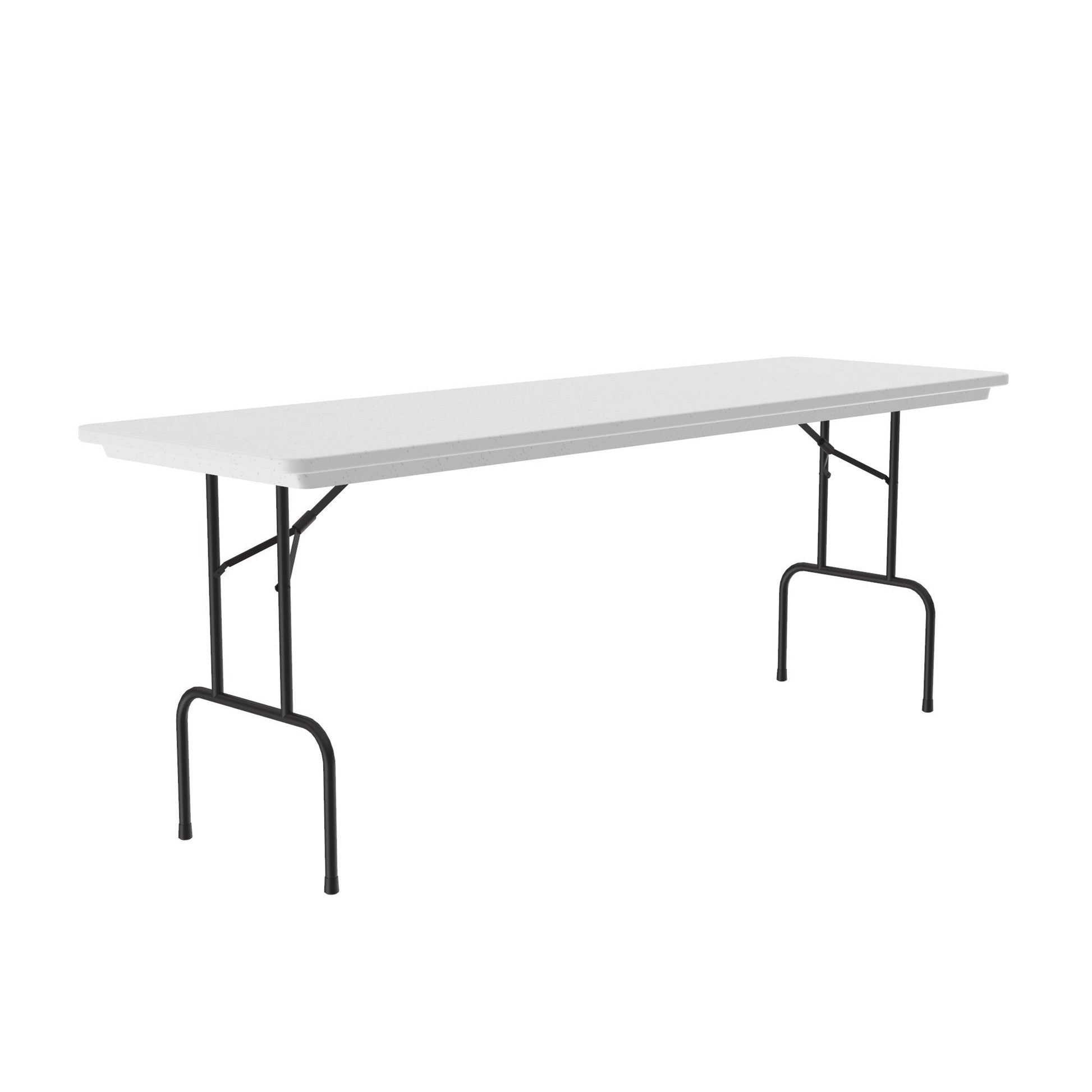Correll - Counter Height commercial Grade Blow - Molded Plastic Folding Table - 30" W x 96" L x 36" H - Gray Granite/Black Frame (RS3096 - 23) - SchoolOutlet