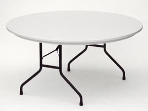 Correll Tamper - Resistant Commercial Blow - Molded Plastic Folding Tables 60" Round (RX60 - XX) - SchoolOutlet