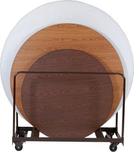 Correll - Edge Stacking Round Table Truck - 28" W x 48" L (T4896U - 01) - SchoolOutlet