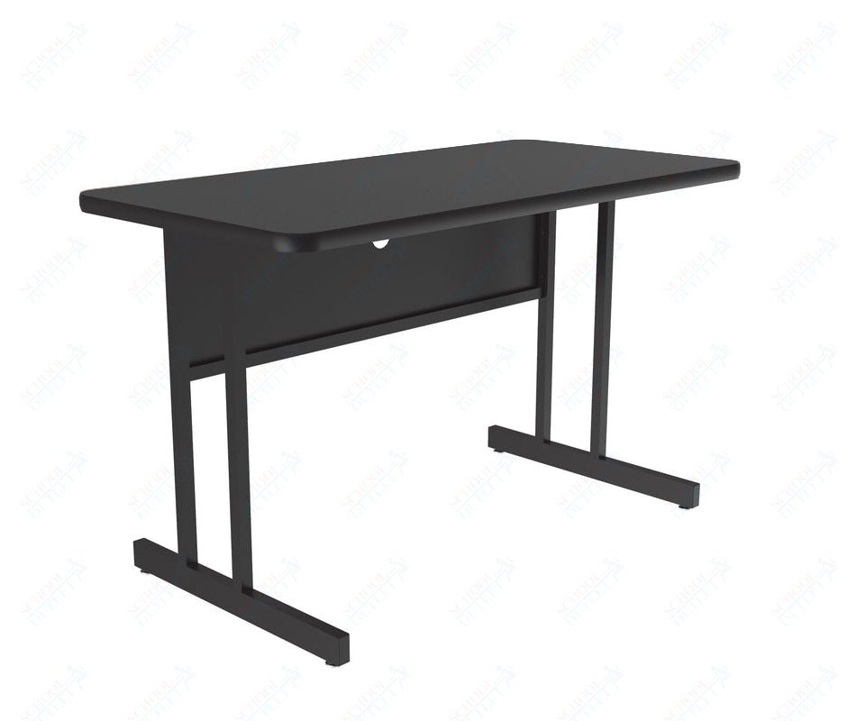 Correll Rectangular Desk Height Commercial Laminate Top Computer/Student Desks 24"W x 48"L x 29"H (COR - WS2448TF - REC - XX) - SchoolOutlet