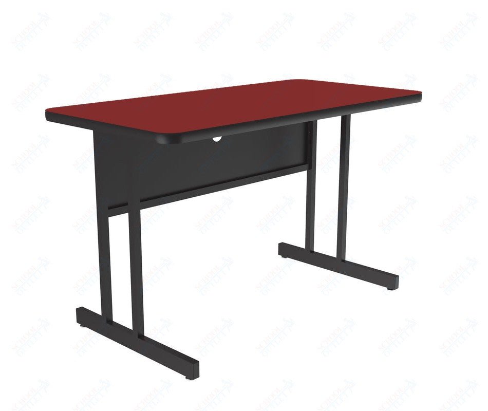 Correll High-Pressure Laminate Desk Height Workstation & Student Desk 24"W x 60"L x 29"H (WS2460-XX) - SchoolOutlet