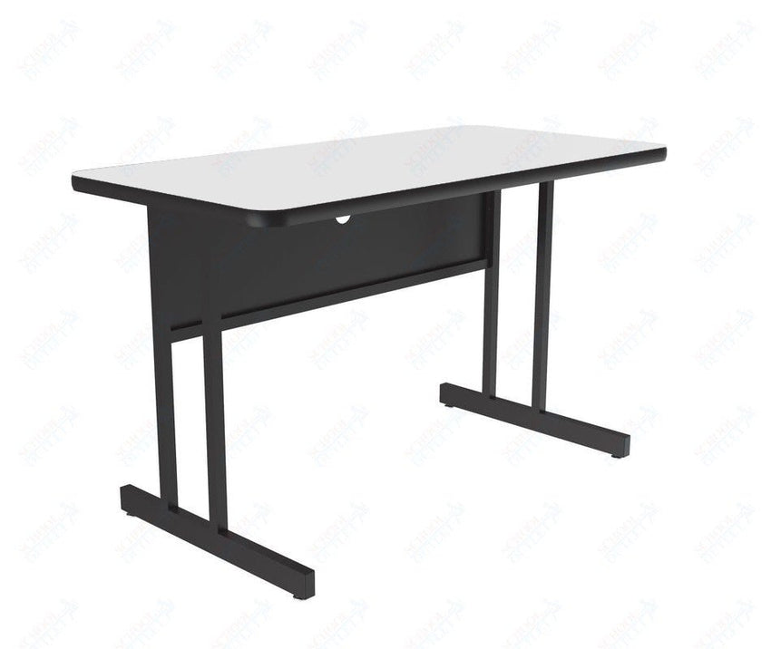Correll High-Pressure Laminate Desk Height Workstation & Student Desk 24"W x 60"L x 29"H (WS2460-XX) - SchoolOutlet
