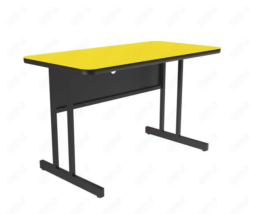 Correll High-Pressure Laminate Desk Height Workstation & Student Desk 24"W x 60"L x 29"H (WS2460-XX) - SchoolOutlet